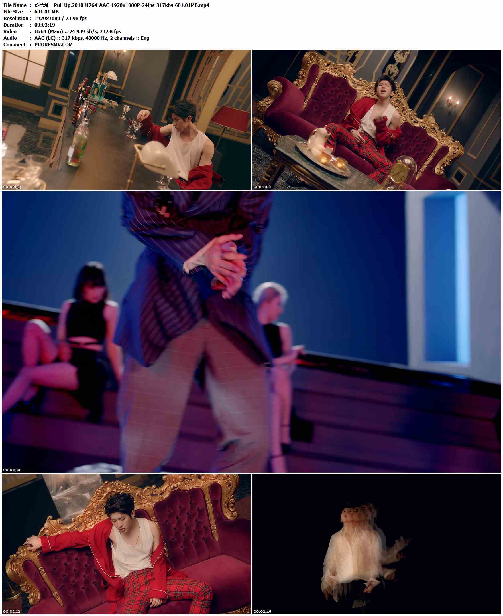 蔡徐坤 - Pull Up.2018-H264-AAC-1920x1080P-24fps-317kbs-601.01MB官方MV_高清MV